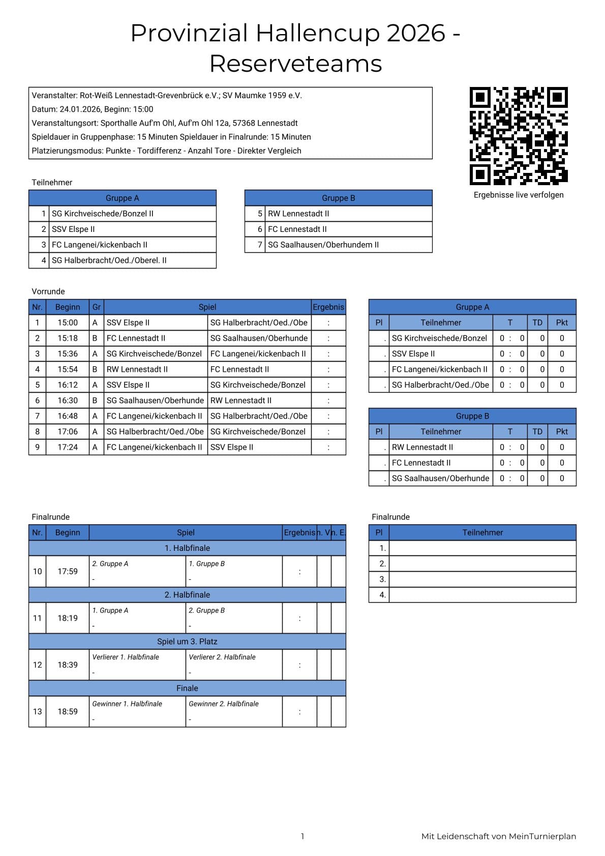 turnier 2 mannschaften 01